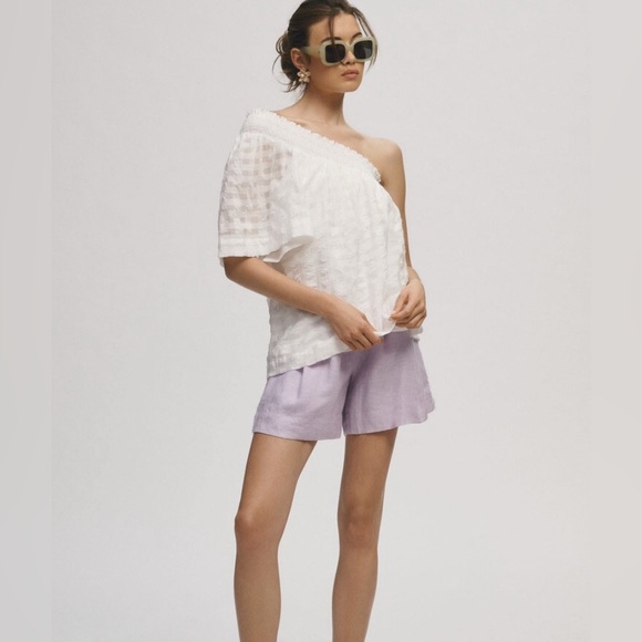 Anthropologie Tops - Anthropologie Maeve One Shoulder Blouse NWT size L